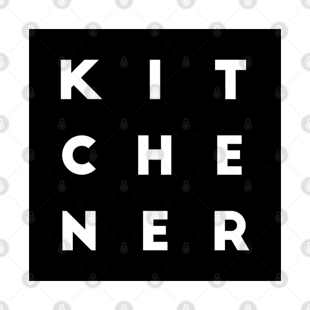 Kitchener | Black square, white letters | Canada by Classical