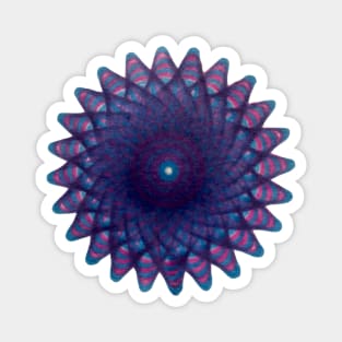 Spirograph Pink and Blue Psychedelic Magnet