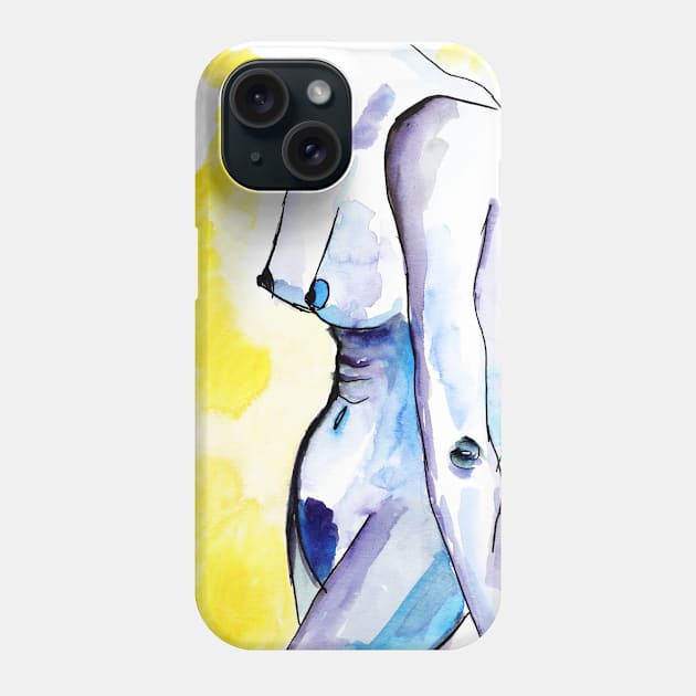 Naked woman body art Phone Case by Nastya Li