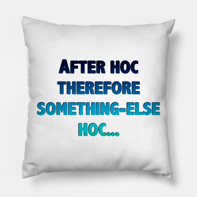 West Wing After Hoc Therefore Hoc Pillow by baranskini