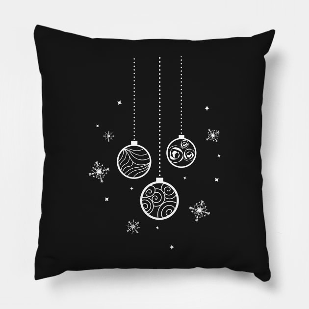 Night Christmas Ornaments Pillow by RedRubi