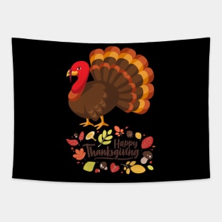 Happy Thanksgiving Turkey Tapestry