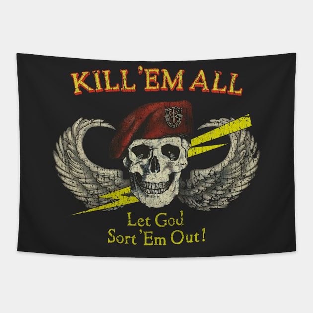 Special Forces Kill 'Em All 1986 Tapestry by JCD666