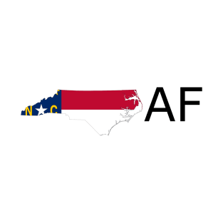 North Carolina Flag State Outline AF (black) T-Shirt