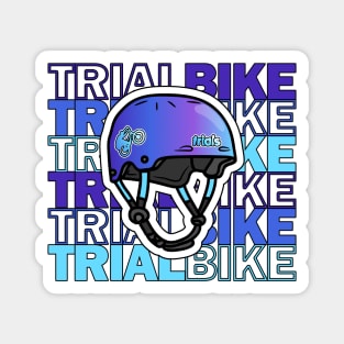 blue TRIALBIKE design with cycling trials sport helmet Magnet