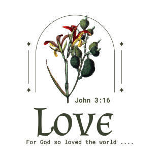 For God so loved the world. John 3:16.  Light T-Shirt