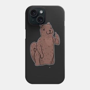 Grumpy Squirrel Holding Middle finger funny gift Phone Case