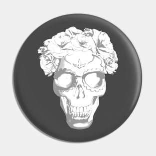 Sugar skull with flowers Pin