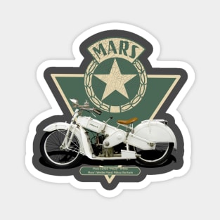 1925 MARS MA20 WHITE MARS FLAT TWIN MOTORCYCLE Magnet