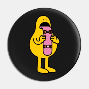 Smiley Skater Blob Pin