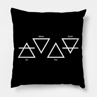 Air Fire Water Earth Four Elements Greek Triangle Symbols Pillow