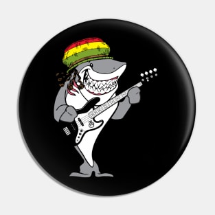 Shark Mashup Reggae Guitar Pin