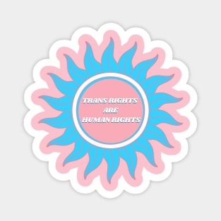 Trans Rights Sun Magnet