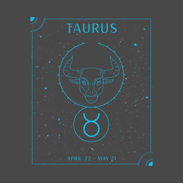 Taurus Bull Zodiac by Tip Top Tee's