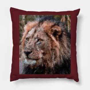 Painting-like lion Pillow