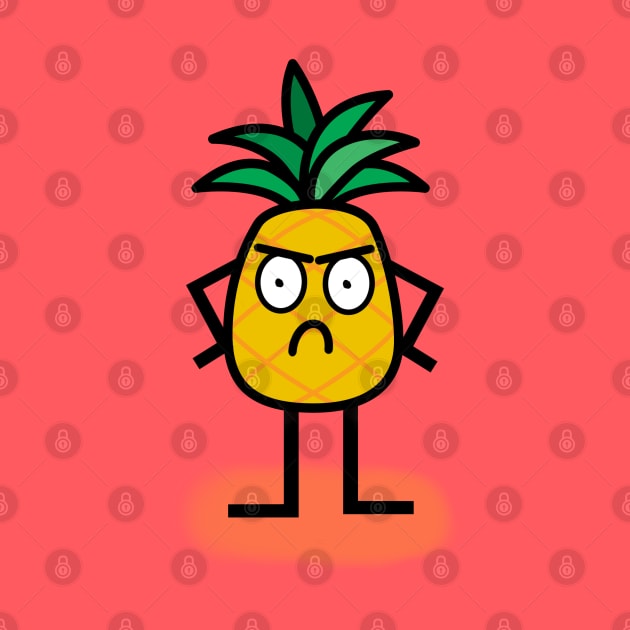 Disgruntled Pineapple by MidniteSnackTees