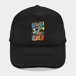 Kids Three Rex Birthday Party Hat
