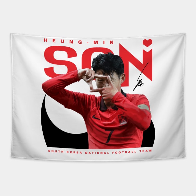 Son Heung-min Tapestry by Juantamad