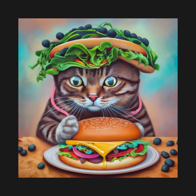 cheeseburger Jesus cat by Catbrat