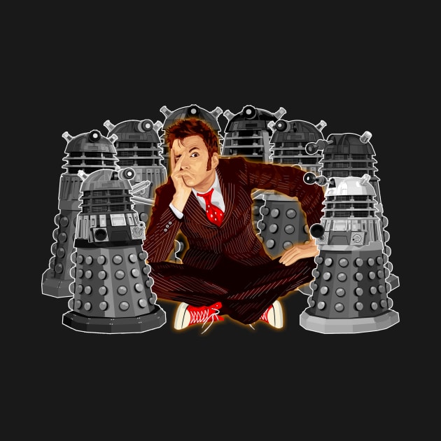 10th Doctor captured by mini dalek by Dezigner007