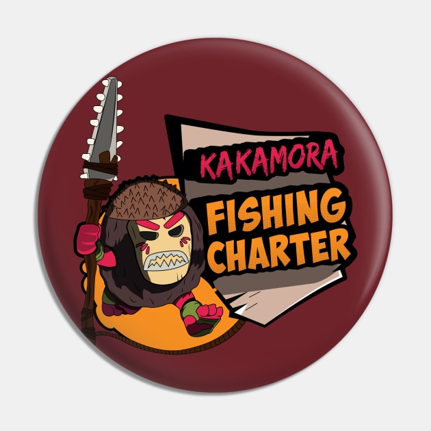 Kakamora Fishing Charter Pin by DeepDiveThreads