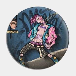 Everybody's Everything Lil Peep Comic Style Pin