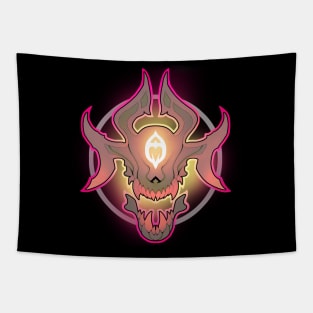 Rocker fire skull Tapestry