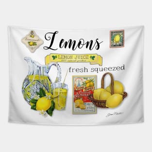 Rustic Kitchen Lemon Art B Tapestry