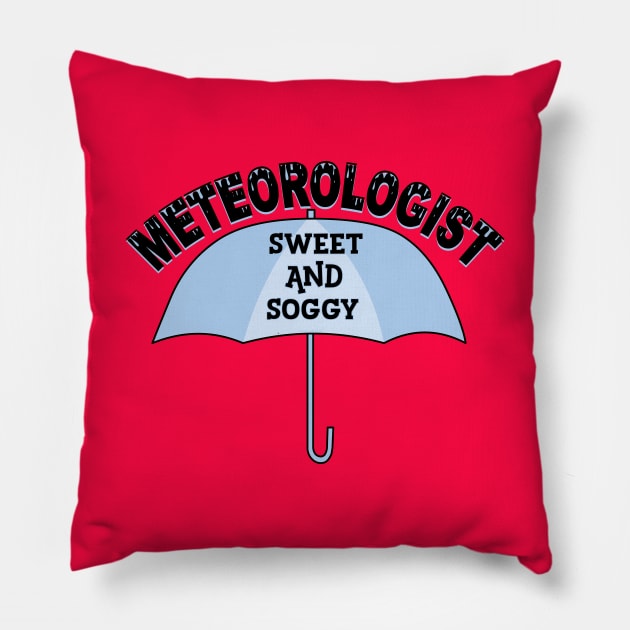 Sweet Meteorologist White Text Pillow by Barthol Graphics