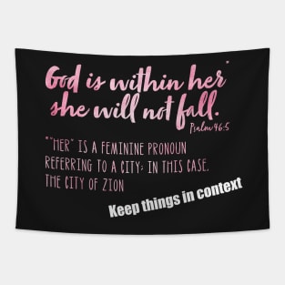 Christian Quote Watercolor Tapestry