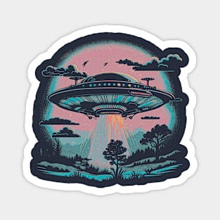 Retro UFO Magnet