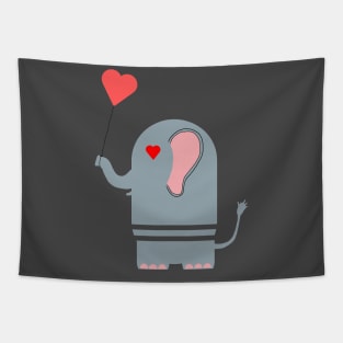 Elephant in love Tapestry