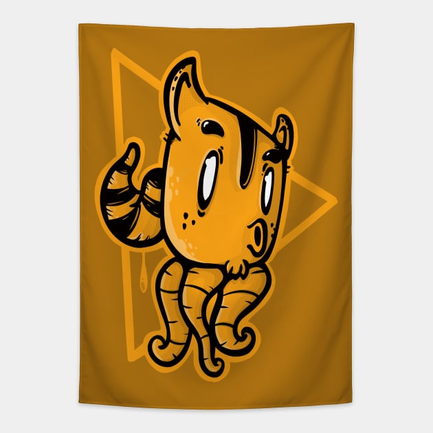 yellow bug Tapestry by manuvila