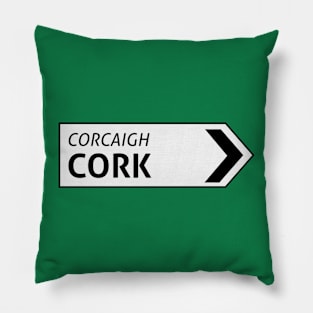 Cork Irish Sign Post Pillow