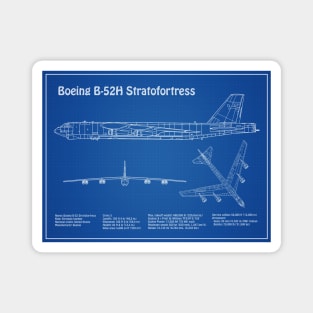 Boeing B-52 Stratofortress - Airplane Blueprint - AD Magnet