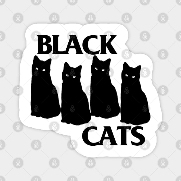 Black Cats - Black Flag Kitty Tribute Magnet by DankFutura