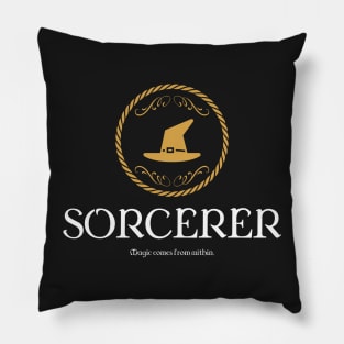 Sorcerer Sorcerers Magic Dungeons Crawler and Dragons Slayer Pillow