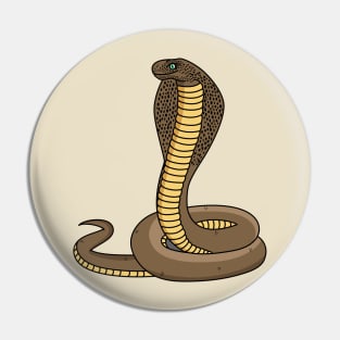 Brown cobra snake illustration Pin