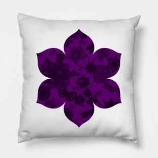 Butterfly Garden - Purple Pillow
