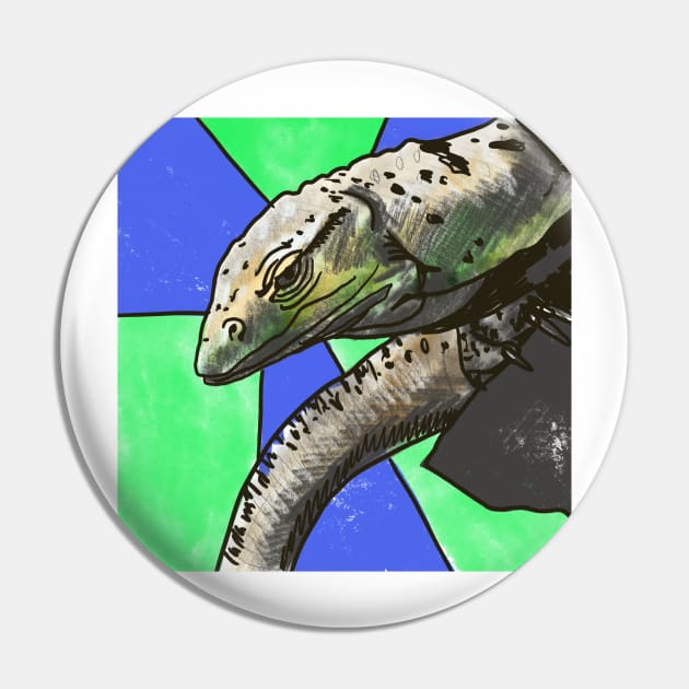 Monitor Lizard Pin by shehitsback