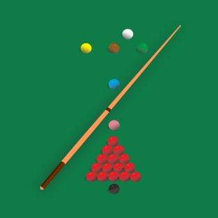 Snooker  design showing all the balls as they are on the table. T-Shirt