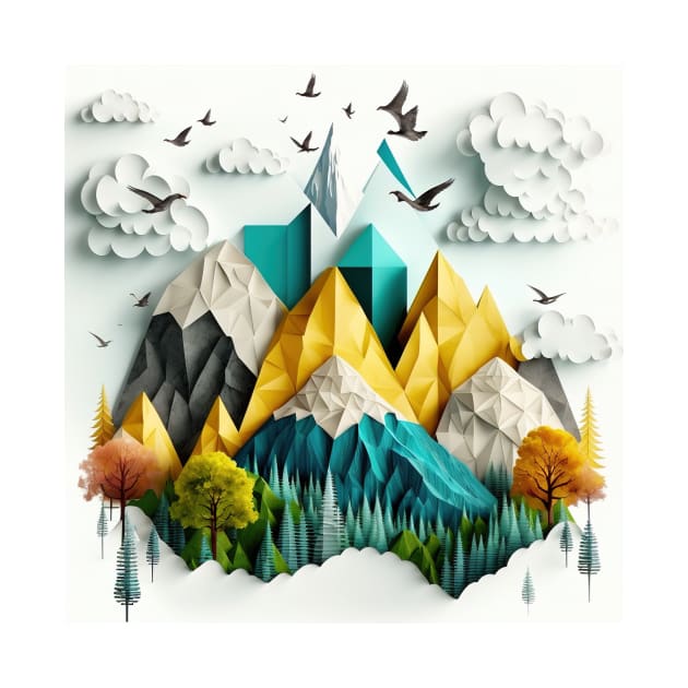 Origami mountains by Imagier
