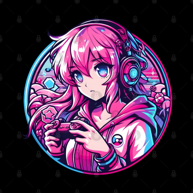 Pink lovely gamer girl by Japanese Fever