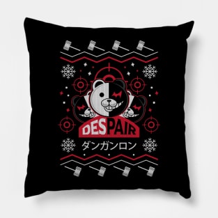 Despair Kuma Ugly Christmas Sweater Pillow