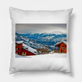 Montchavin Les Coches French Alps France Pillow