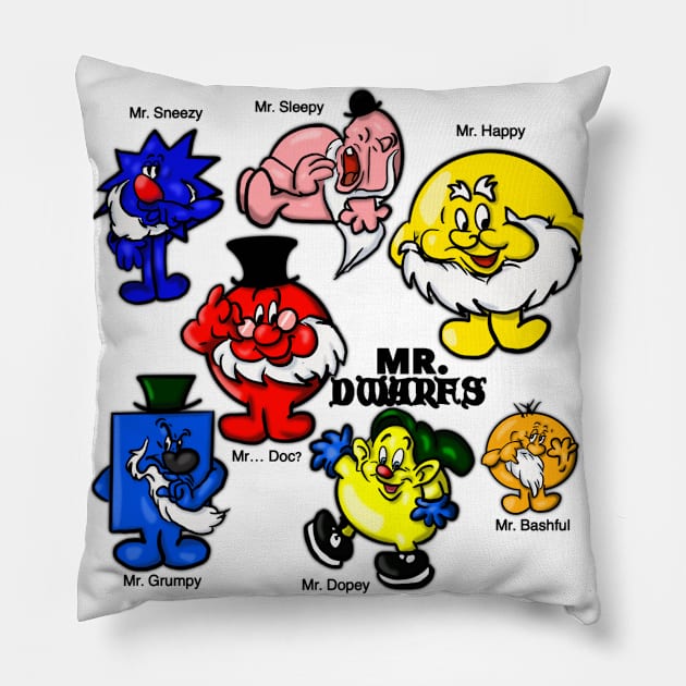 Mr Dwarfs Pillow by Swag_by_Joeylukes