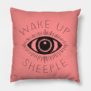 Wake Up Sheeple / Conspiracy Theorist Design Pillow