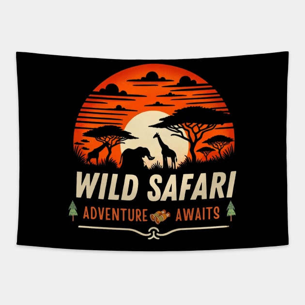 Safari Adventure Graphic Tapestry by WEARWORLD