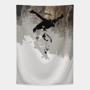 Cliff Jumping - Skateboarder Tapestry