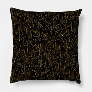 Gold Night Star Crystals Pillow